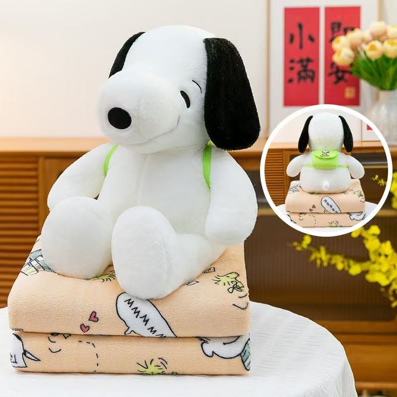 Peluche Snoopy con Mochila Verde 25cm