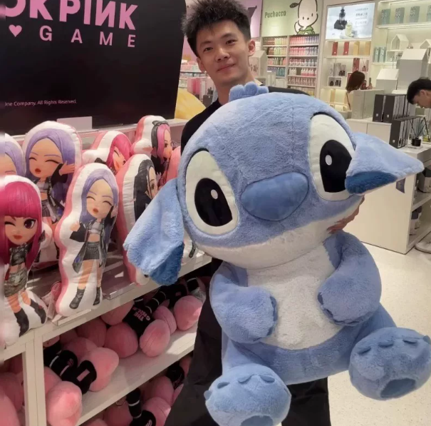 Peluche gigante Stitch con ojos grandes, muñeco de felpa 35–80 cm, regalo creativo de San Valentín para pareja