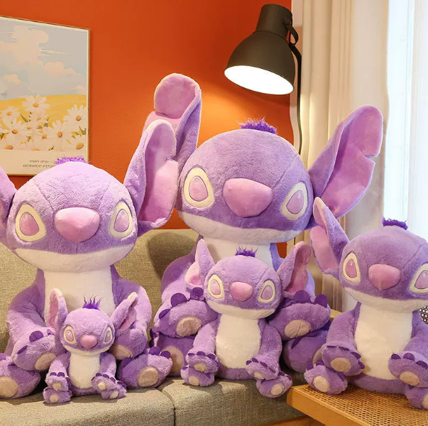 Peluche Stitch Color Taro / Púrpura, Peluche Gigante 30-105 cm para Máquinas de Garra y Mayoristas