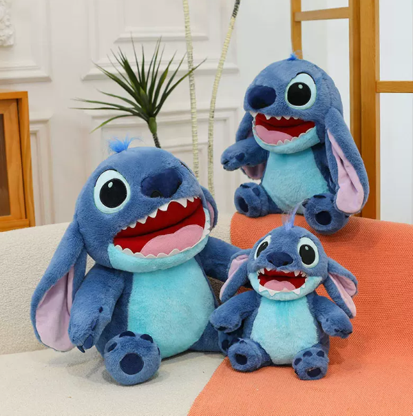 Peluche Stitch Boca Grande Sentado, Peluche de Stitch para Dormir y Regalo de Niña