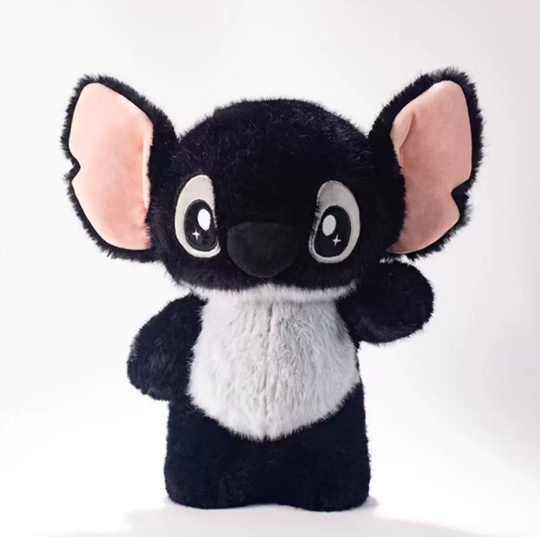 Peluche Stitch Negro con Esqueleto, Peluche de Stitch para Parques de Diversiones y Regalo de Chica