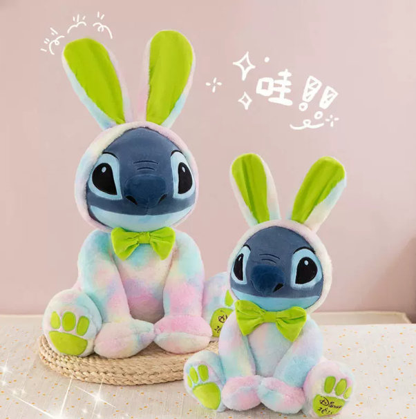 Peluche Stitch Orecjillas Largas Multicolor, Peluche de Stitch Lindo para Regalo Infantil y Venta Mayorista