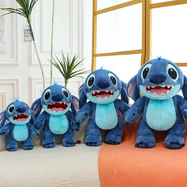 Peluche Stitch Boca Grande Cartoon, Peluche de Stitch Cojín Infantil para Niña y Venta Mayorista