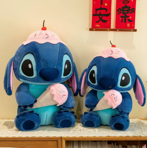 Peluche Disney Stitch Helado – Muñeco de Peluche Suave Kawaii para Niños 30-60 cm